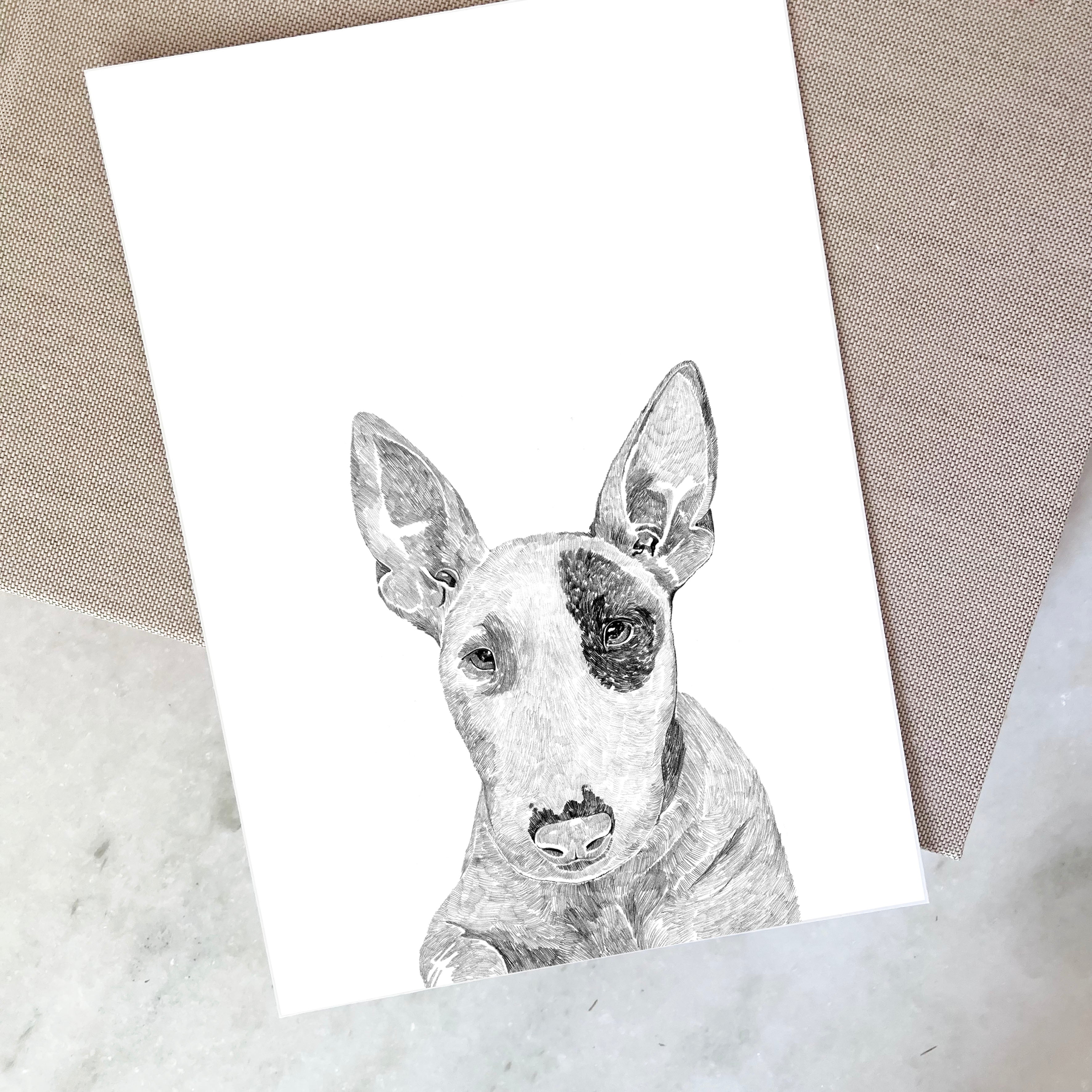 Bull Terrier Dog Print
