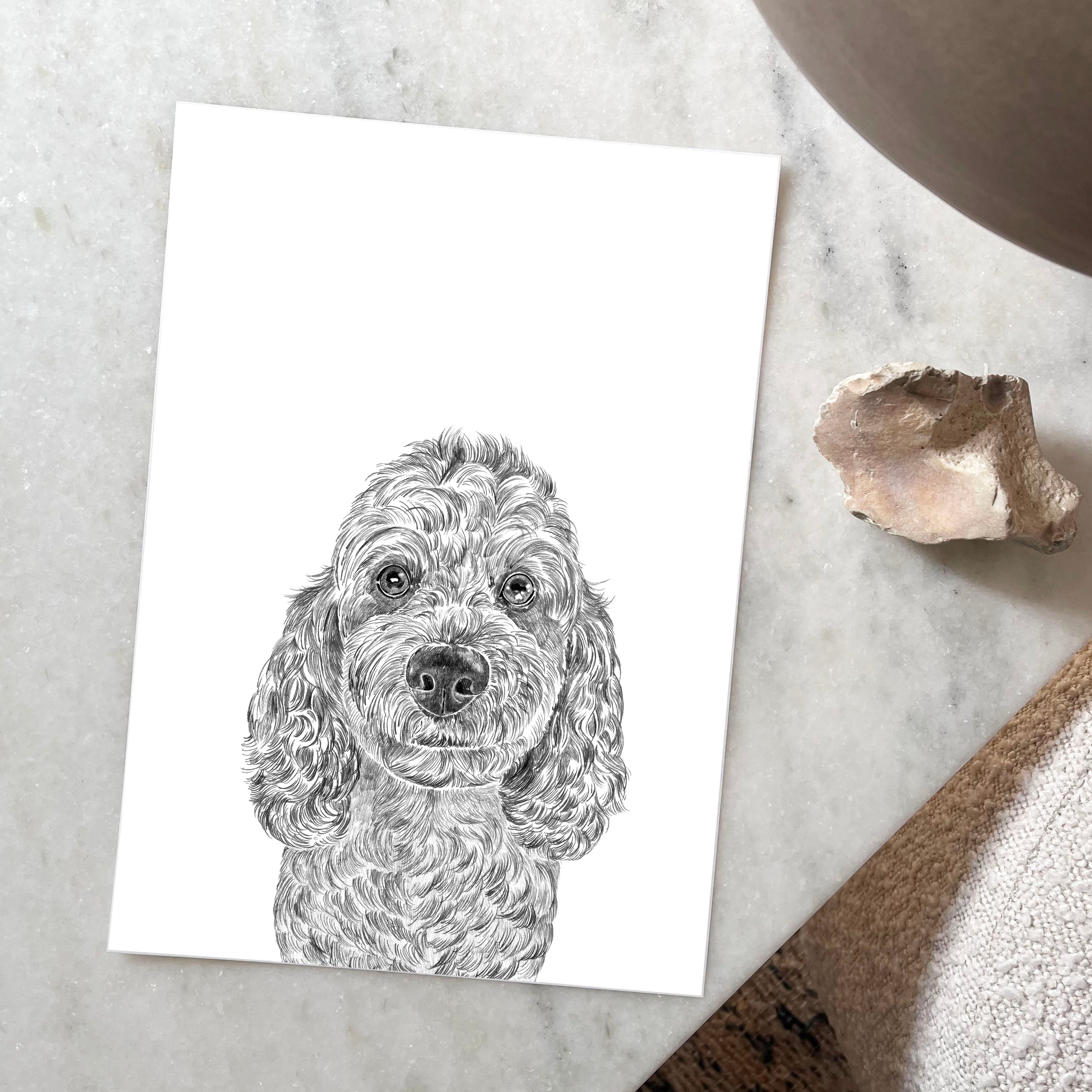 Cockapoo Pyrography Cockapoo Dog Print – ROS SHIERS