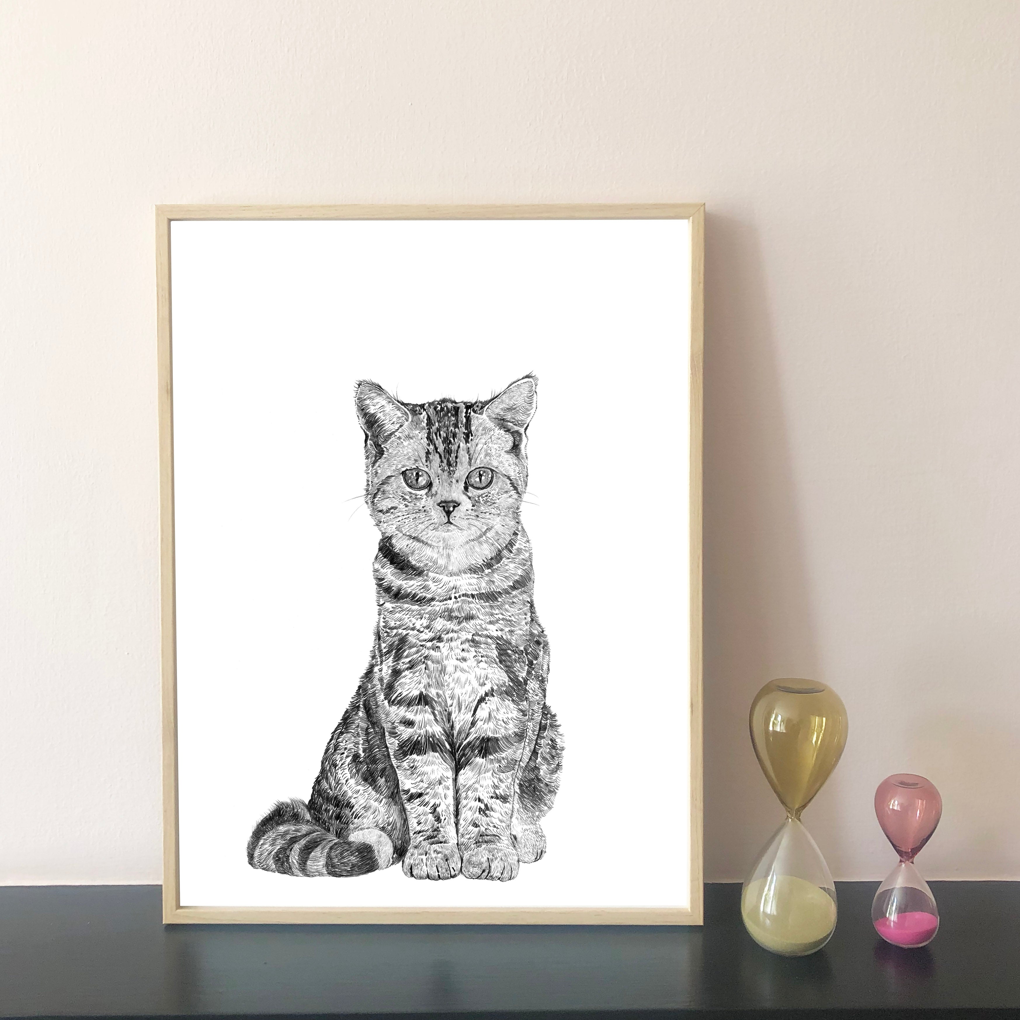 Cat Sitting Print