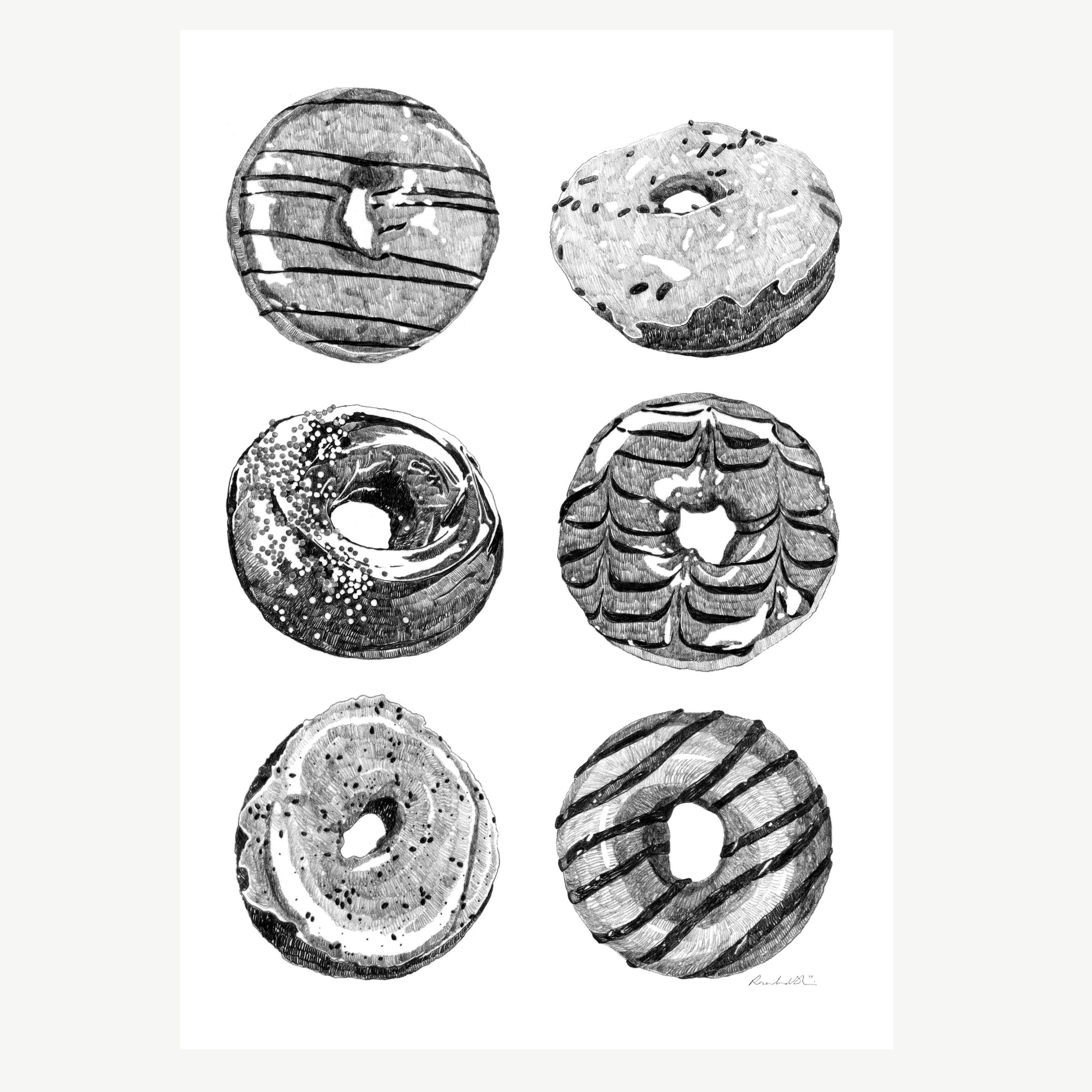 Donuts A4 Print
