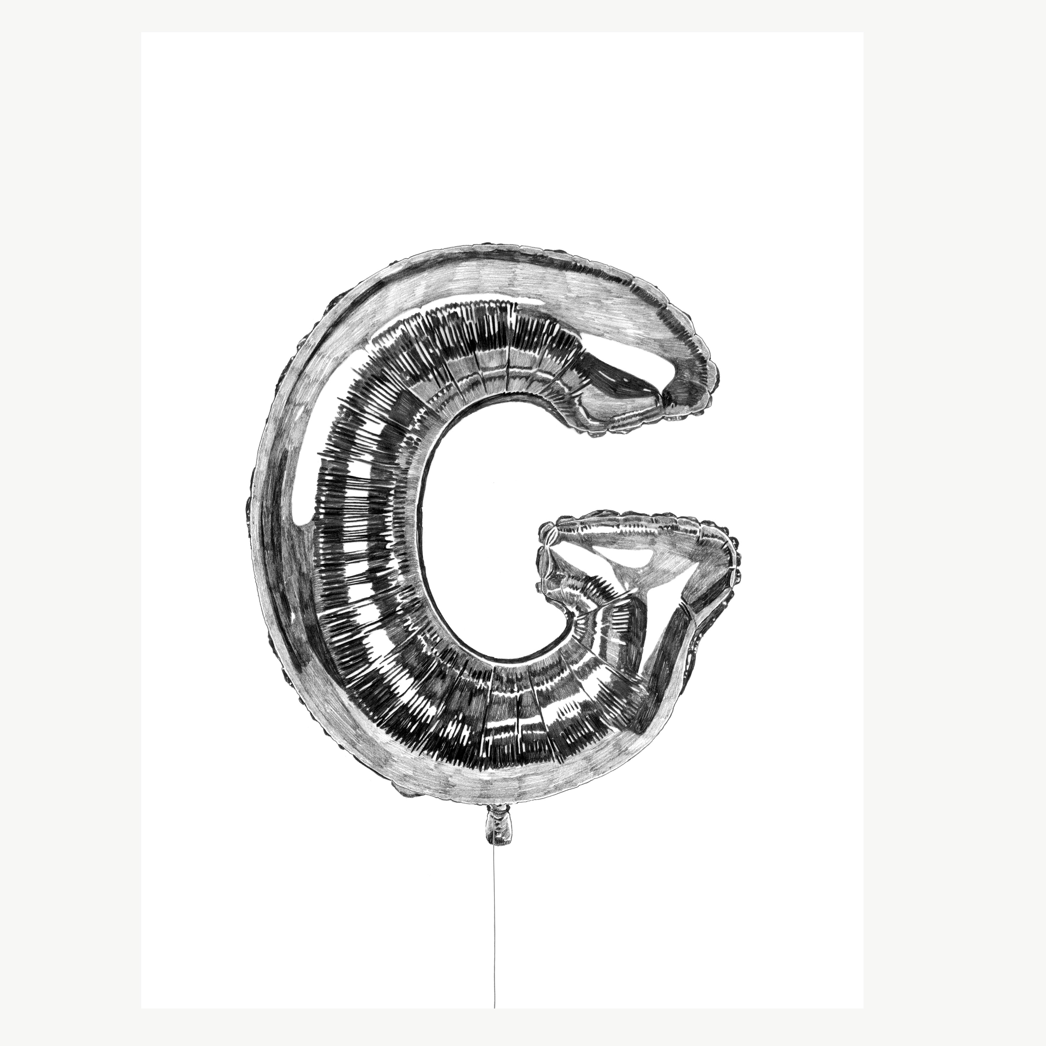 G Balloon Print