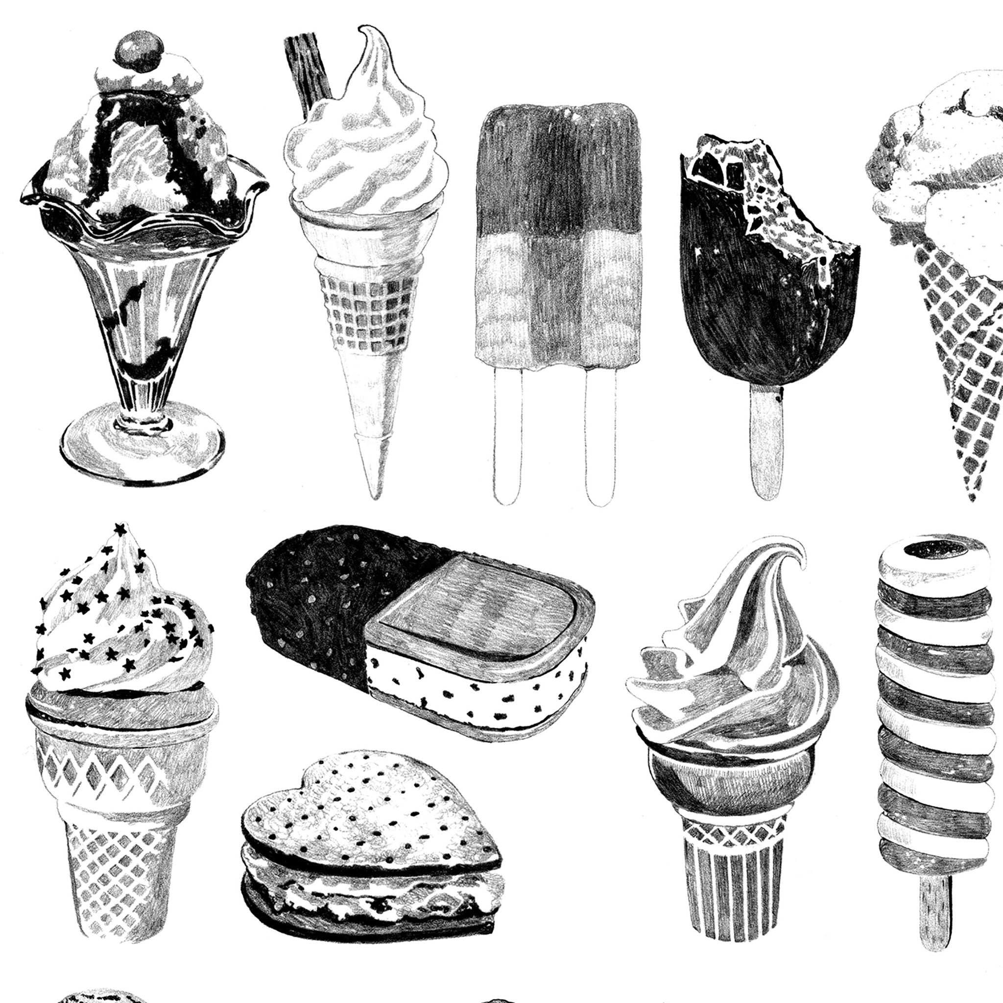 Ice Cream Collection Print – ROS SHIERS