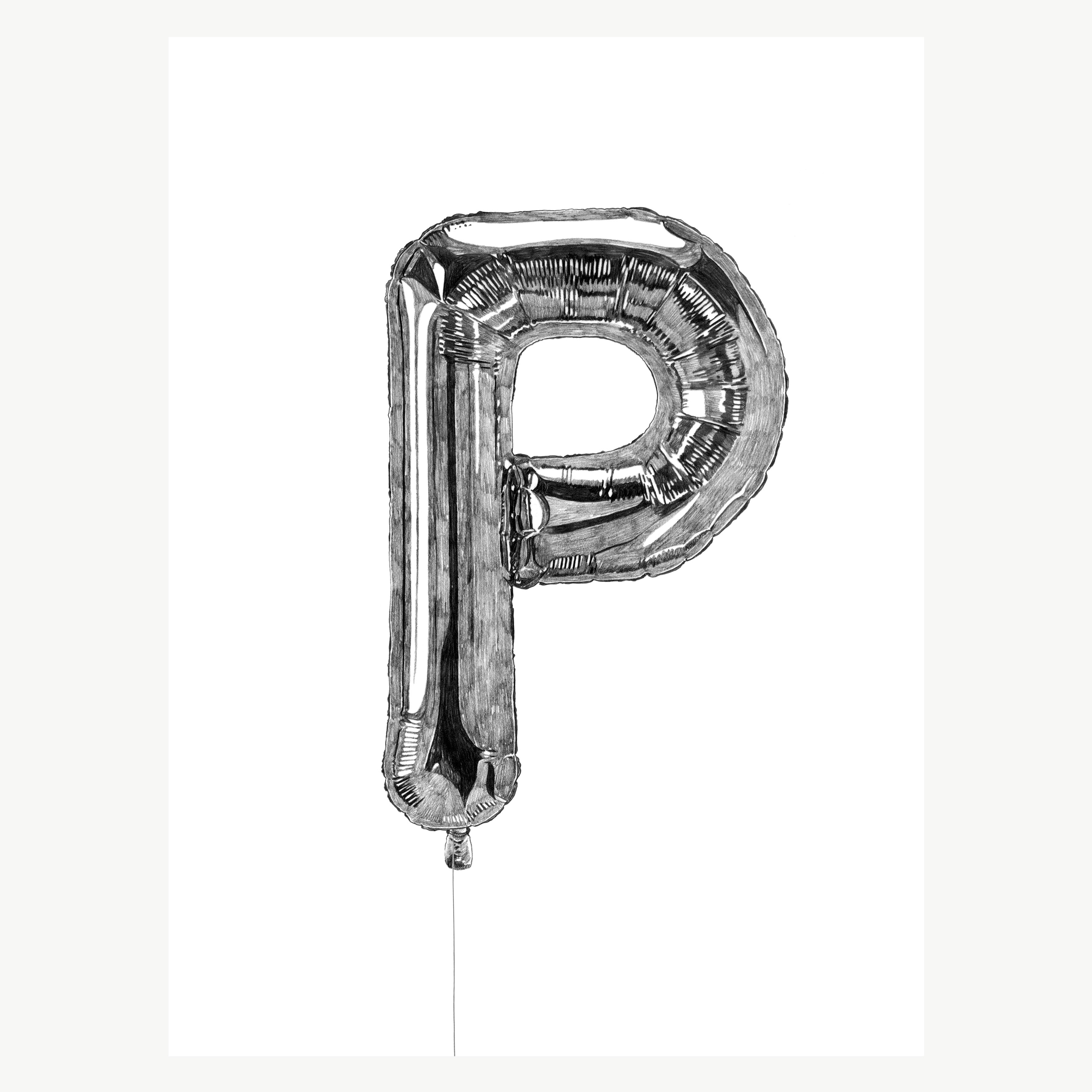P Balloon Print