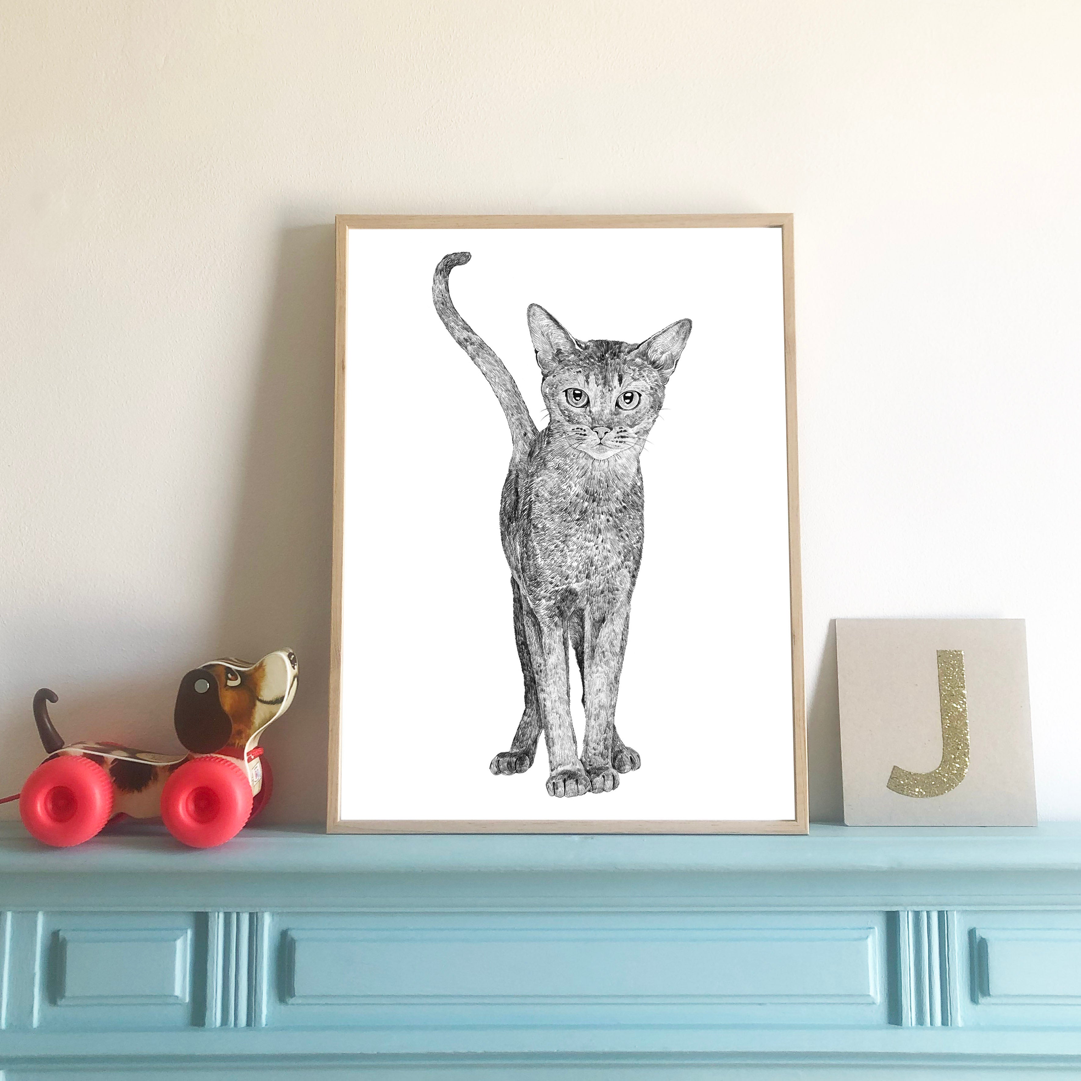 Cat Standing 2 Print